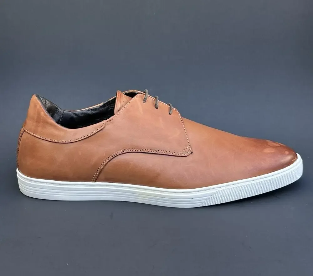 BRUNO MAGLI Gio Brown Leather Derby Shoes Men's Size 11 US